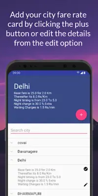 Fare Calculator android App screenshot 2